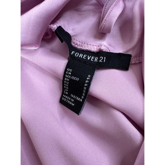 Forever 21 Y2K Satin Cowl Neck Slip Dress Womens S Pink Feminine Fairy Silky - Picture 13 of 15